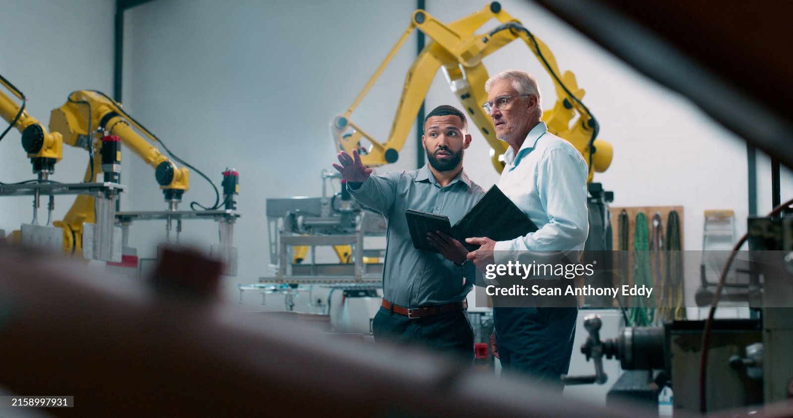 Industrial structural steel cutting and welding at fabrication facility